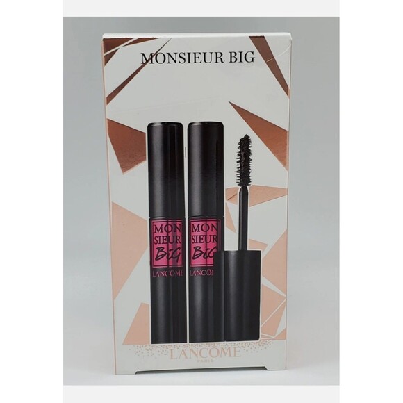 LANCOME Monsieur Big Bold Lash 2 Piece Set Black Mascara NEW FULL SIZE - Picture 1 of 3